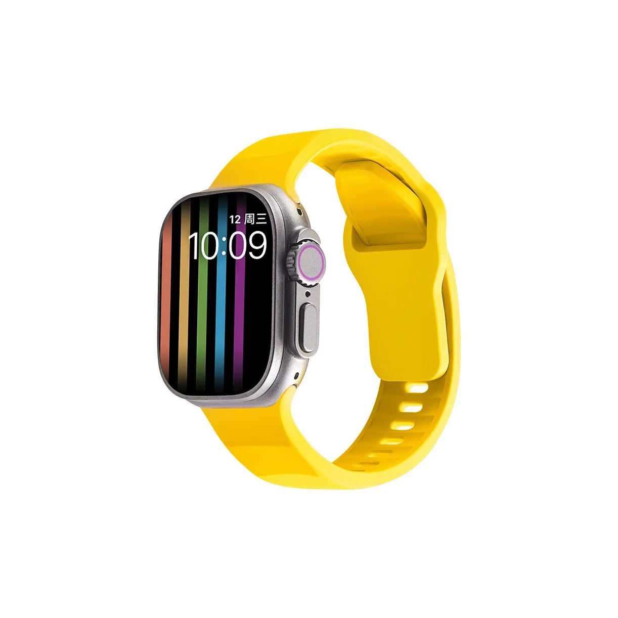 YADIQI Strap Apple Compatibility Silicone Material 49mm