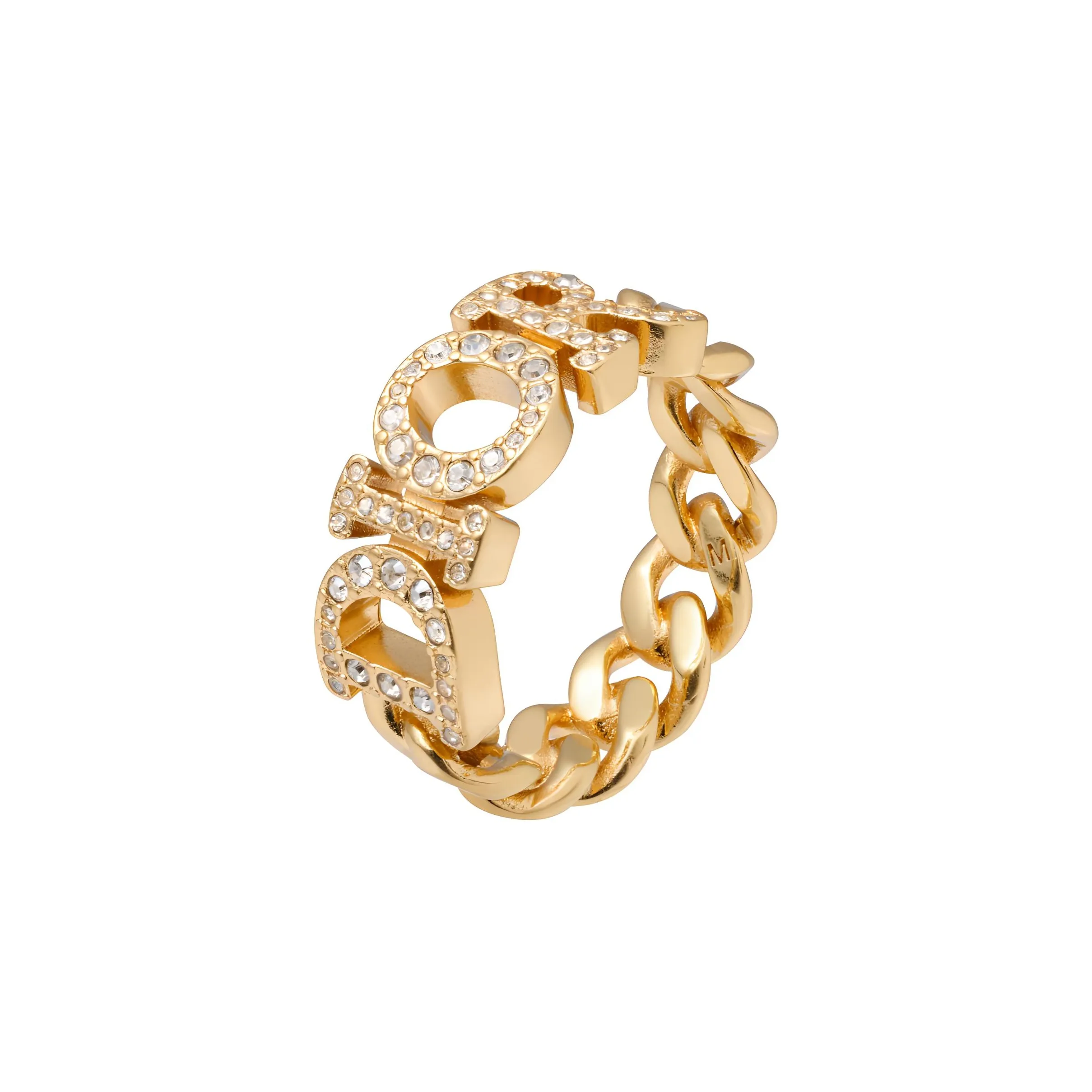 DIOR Faux Crystal, Metal Rings Women's