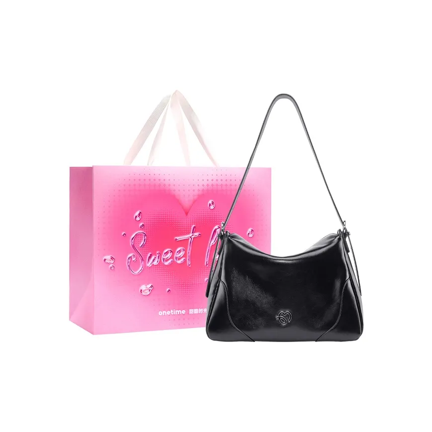 ONE TIME Synthetic Leather Tote Bag, Goddess Shoulder Bag Tubas Women's Black/Silver