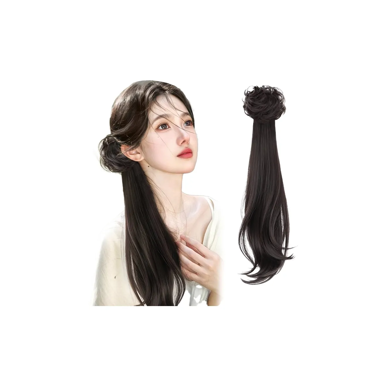 TIANKONGSHU Мягкий Temperament Новый Китайский Штука для Расчески Волосы Extension Ленты