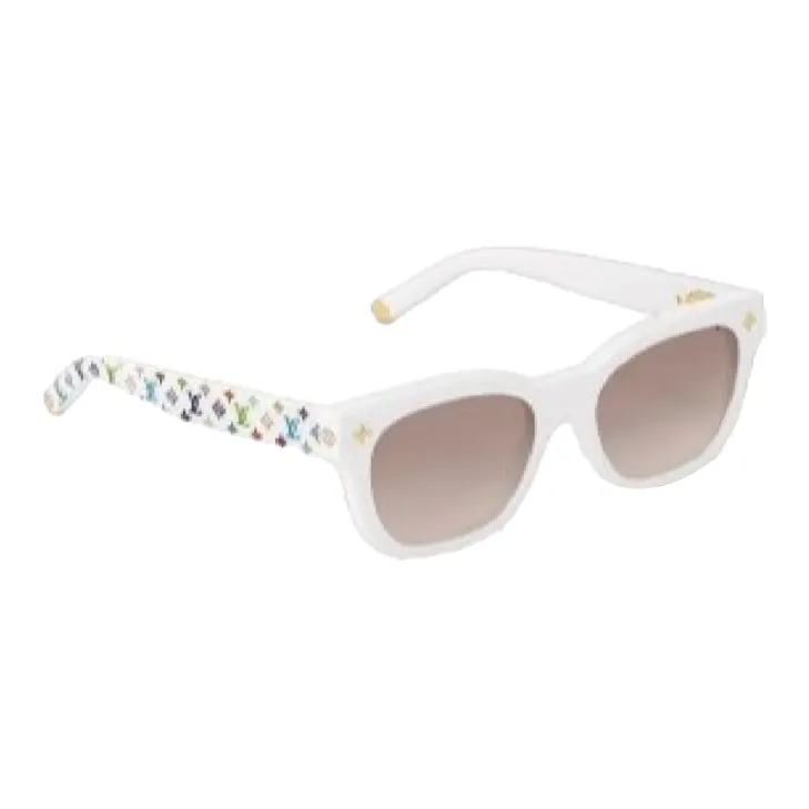 LOUIS VUITTON Acetate Square Sunglasses Unisex White