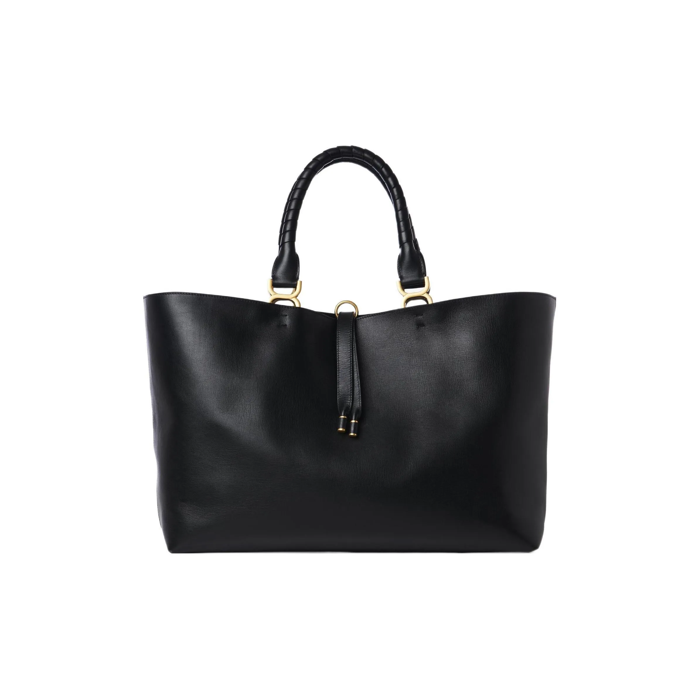 Chloe Marcie Grained Calfskin horrible Bag Shopping Bag Shoulder Bag Handbag Women's Black