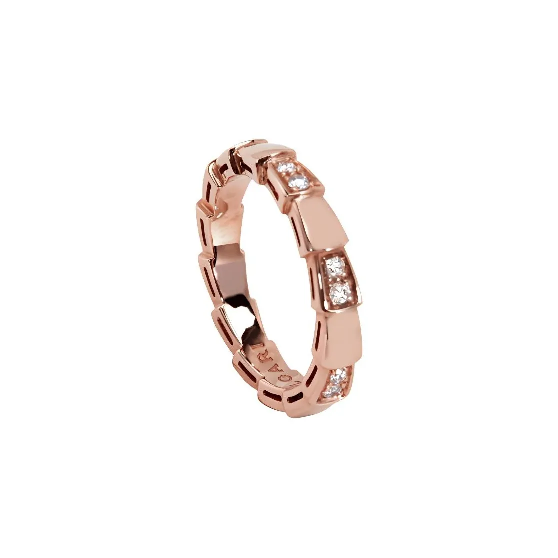 BVLGARI SERPENTI VIPER 18K Rose Gold Rings Women's