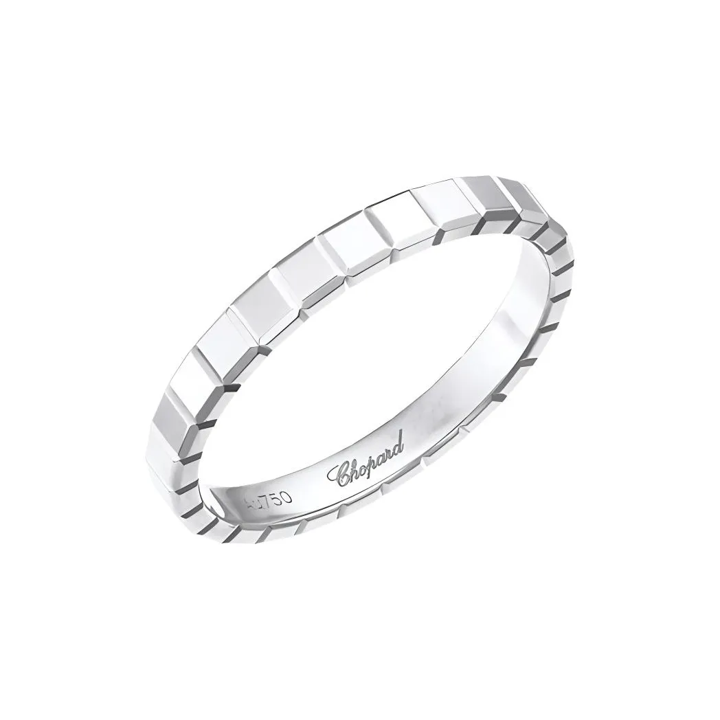CHOPARD ICE CUBE 18K White Gold Rings Unisex Silver