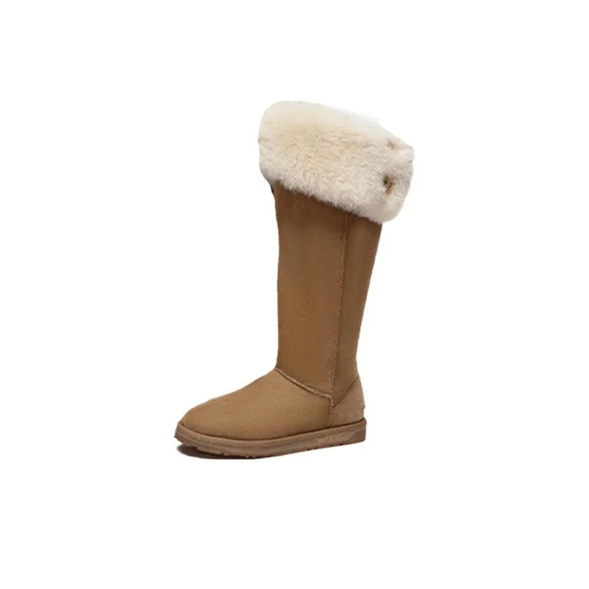 EVERAU Женские высокие сапоги с высоким каблом цвет каштановый