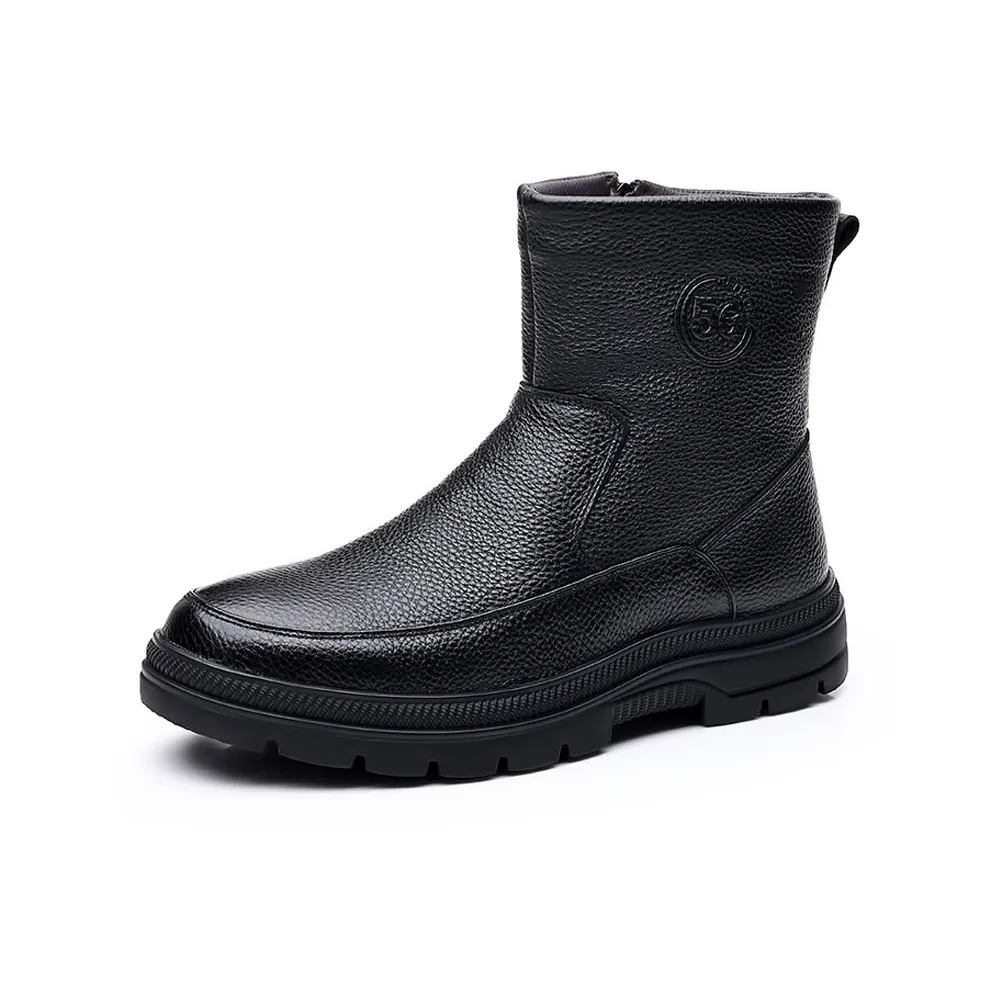 Devanro Термический Высота Увеличивающий Устойчивый к Износу Низ Резистентный Короткий Снегоботинки Мужской Черный