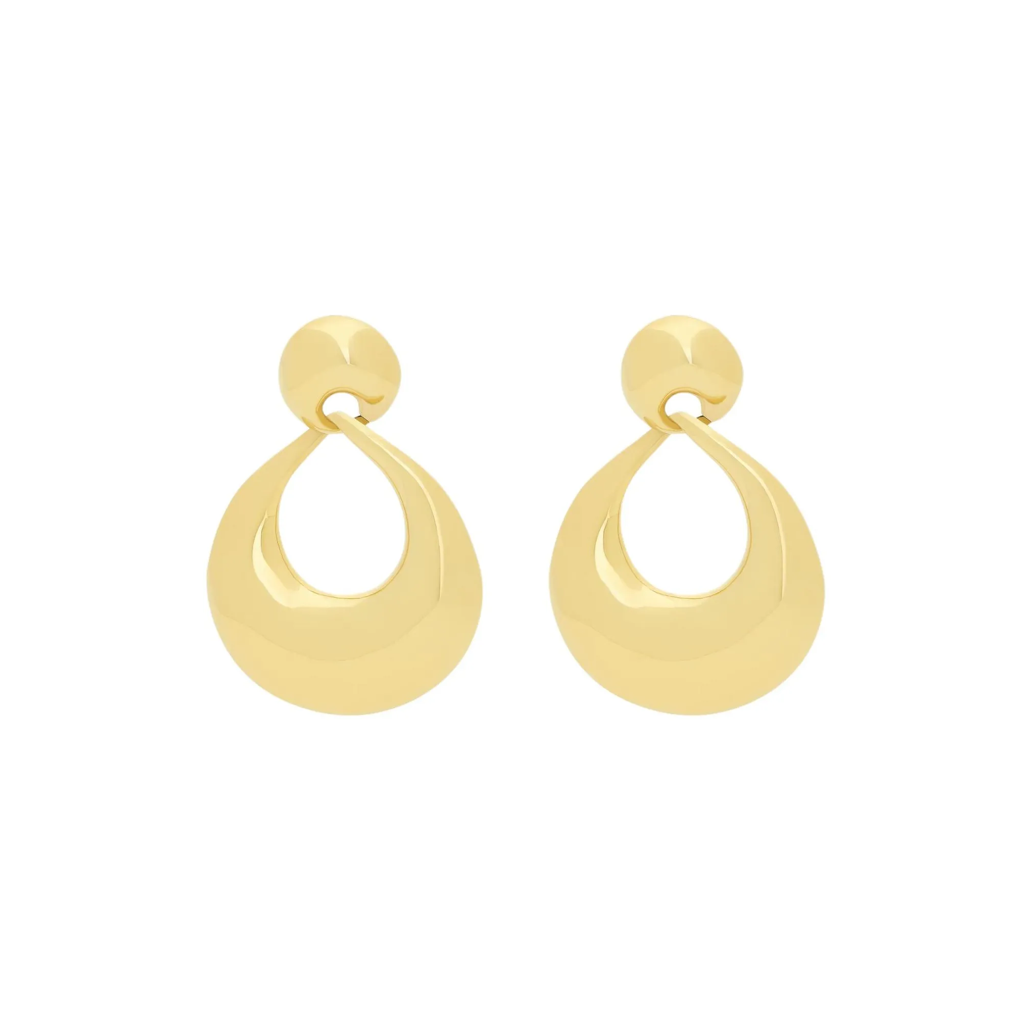 SAINT LAURENT Brass Earrings Women's Gold