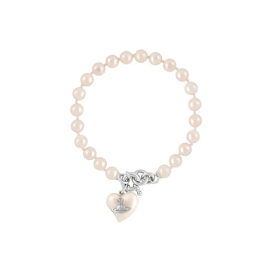 Vivienne Westwood Recycled Brass, Swarovski Glass Pearl, Metal Component Bracelets Unisex Silver