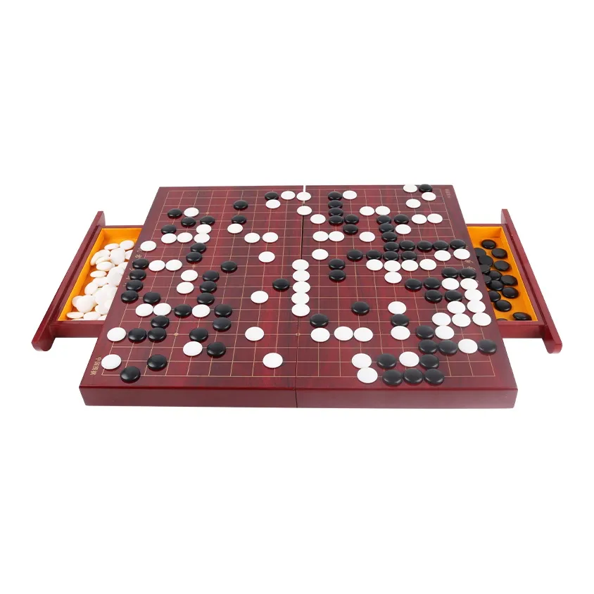 Miao Ji Go Five In A Row Set With Imitation Jade Chess Pieces And Wooden Drawer Style Board Games