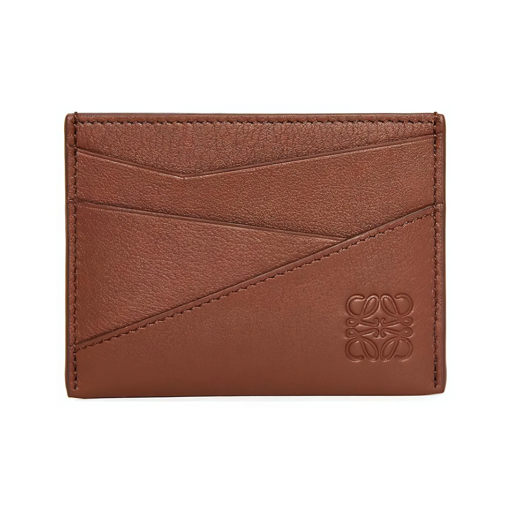 LOEWE Пазл Коровья кожа Держатель для карт Мужской Темно-коричневый