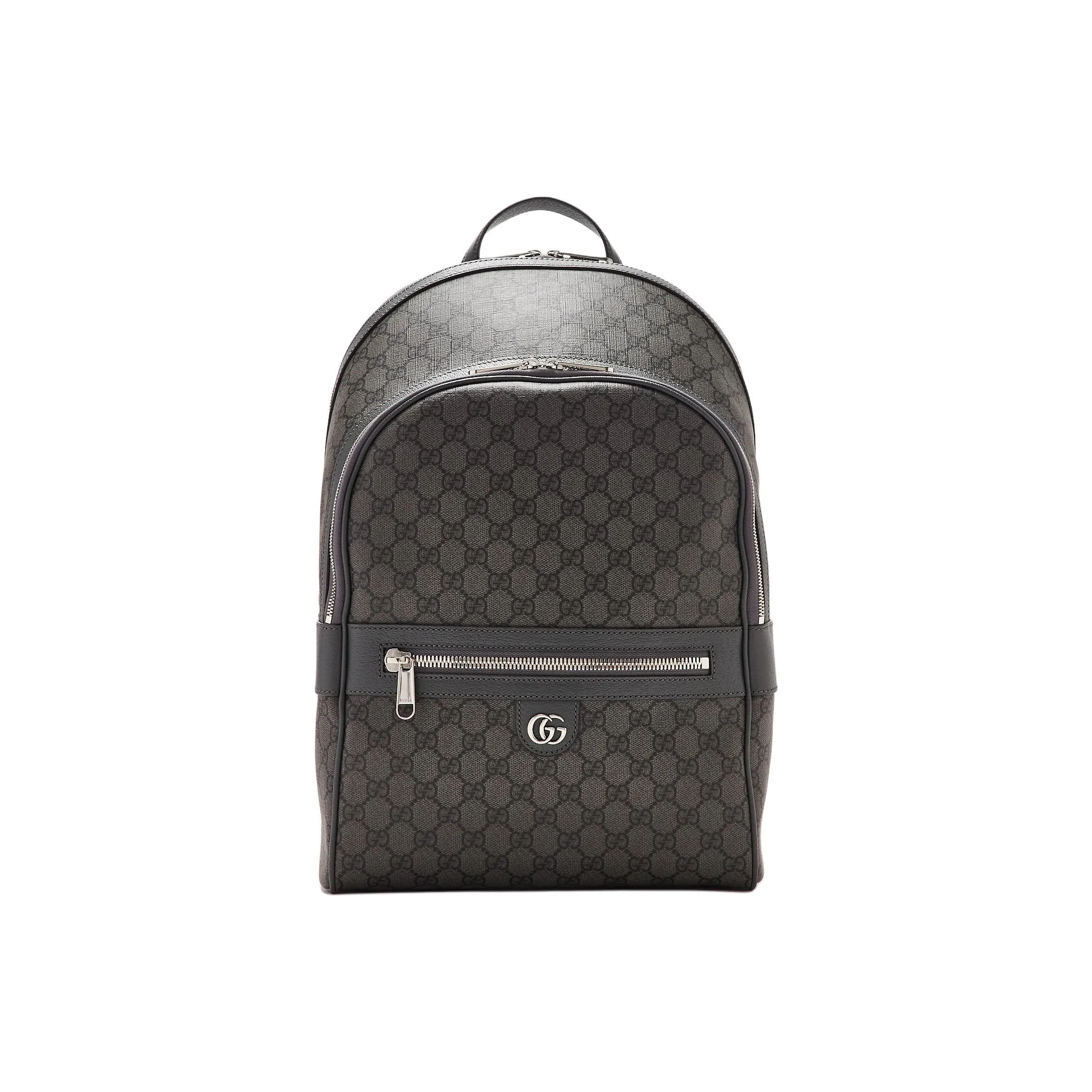 GUCCI Ophidia Coated Canvas Backpack Medium Size Men's Gray