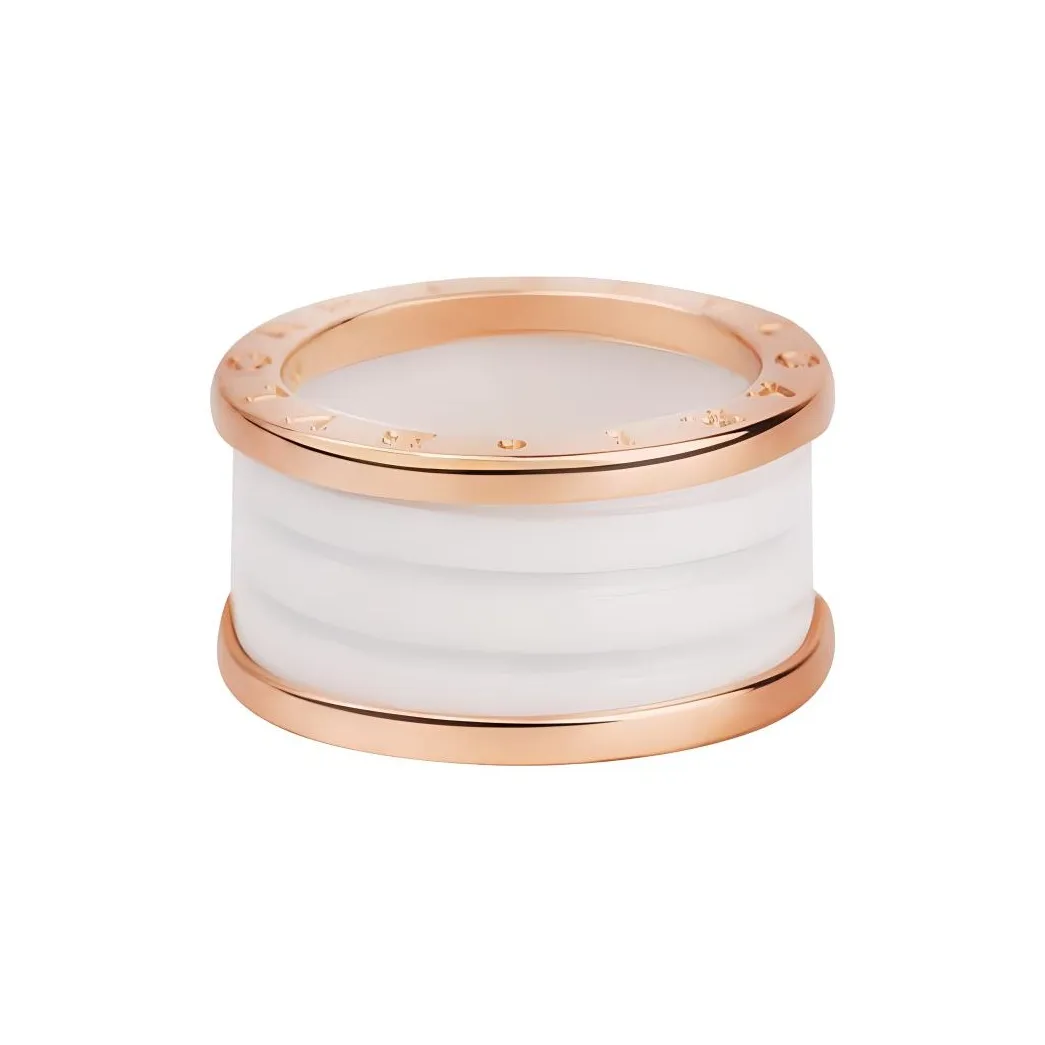 BVLGARI Pre Owned 2010s 18K Rose Gold B.zero1 Ring
