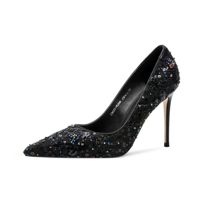 JOOC Узкий каблук Высокие каблуки Женские Радуга Черный