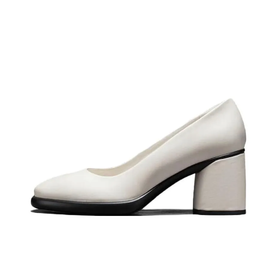 Ecco Квадратный каблук Высокие каблуки 7 см Женские Лаймово-серый