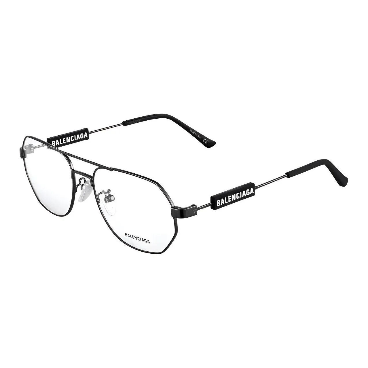 Balenciaga Alloy Aviator Optical Glasses Unisex Gray
