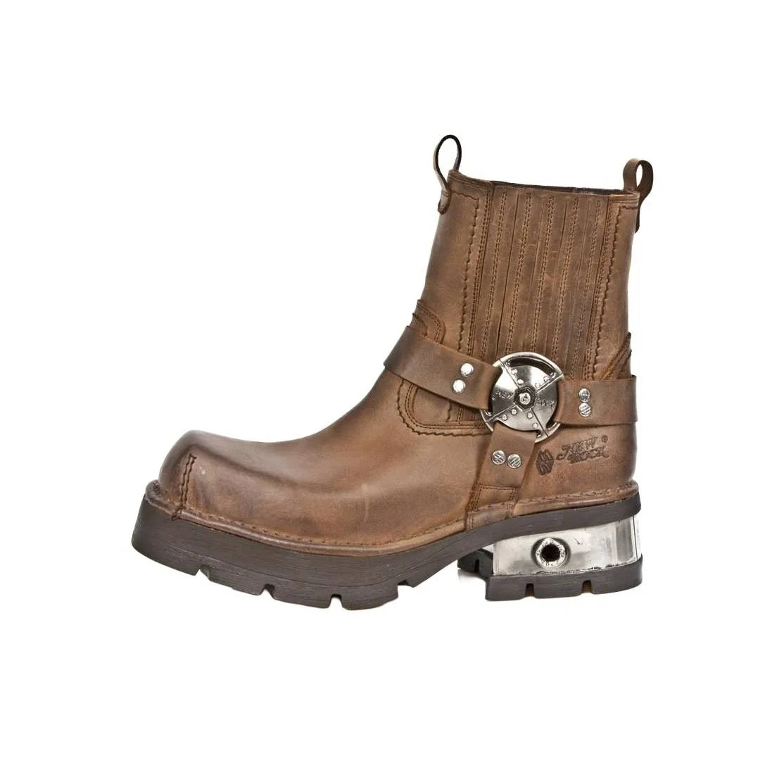 NEW ROCK Ankle Boots Unisex Brown