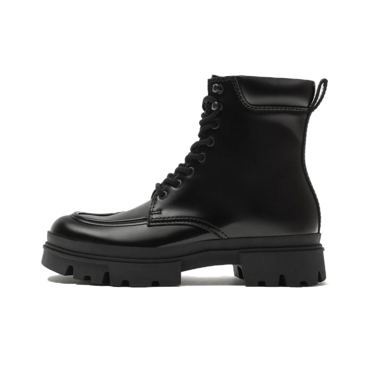 ZARA Короткий Мартин Ботин Мужской Черный