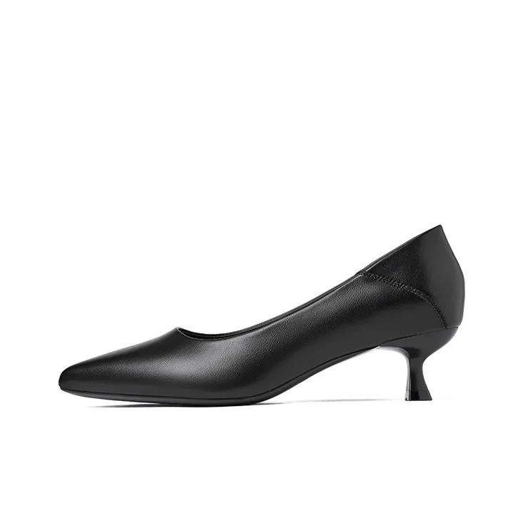 JOSINY Professional Soft-Sole Dress Shoes Medium Heel Interview Office Unlined Shoes Slim Heel High Heels 4.5cm Women's