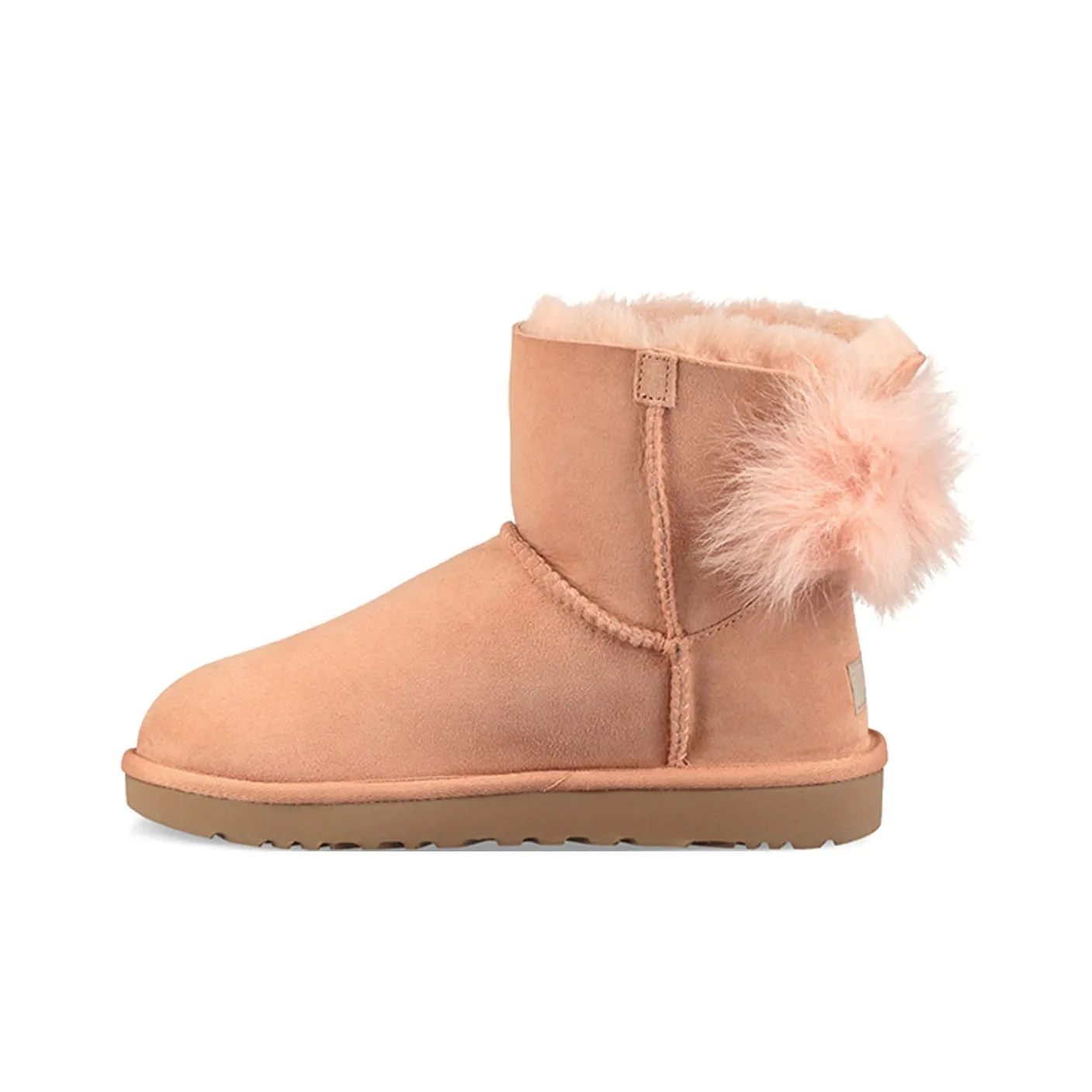 UGG Fluff Bow Mini Fleece Lined Pink Red Women's