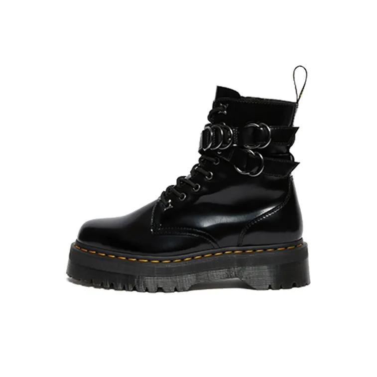 Dr. Martens Jadon Hardware Leather Platform Boots Black
