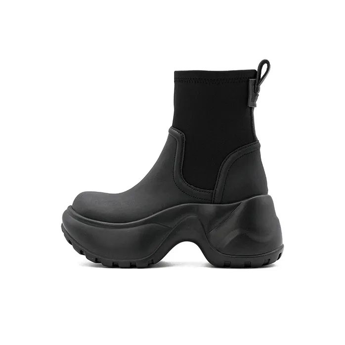 Little Sue Unique Design Trendy Fashion Lightweight Stretchable Slim Boots Petite Speeding Ankle Boots Women's