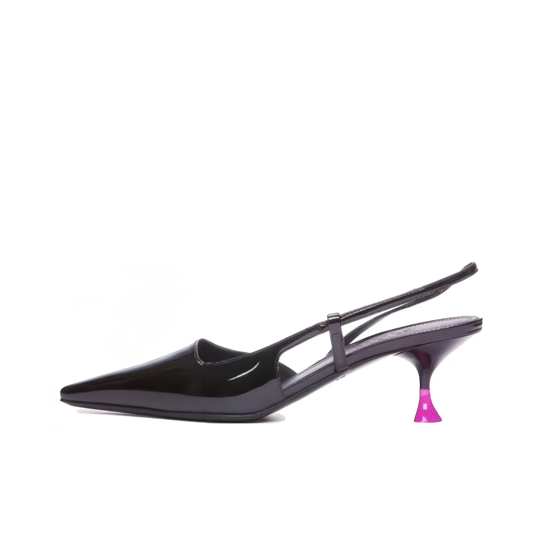 3JUIN Kira Square-Toe Slingback Pumps