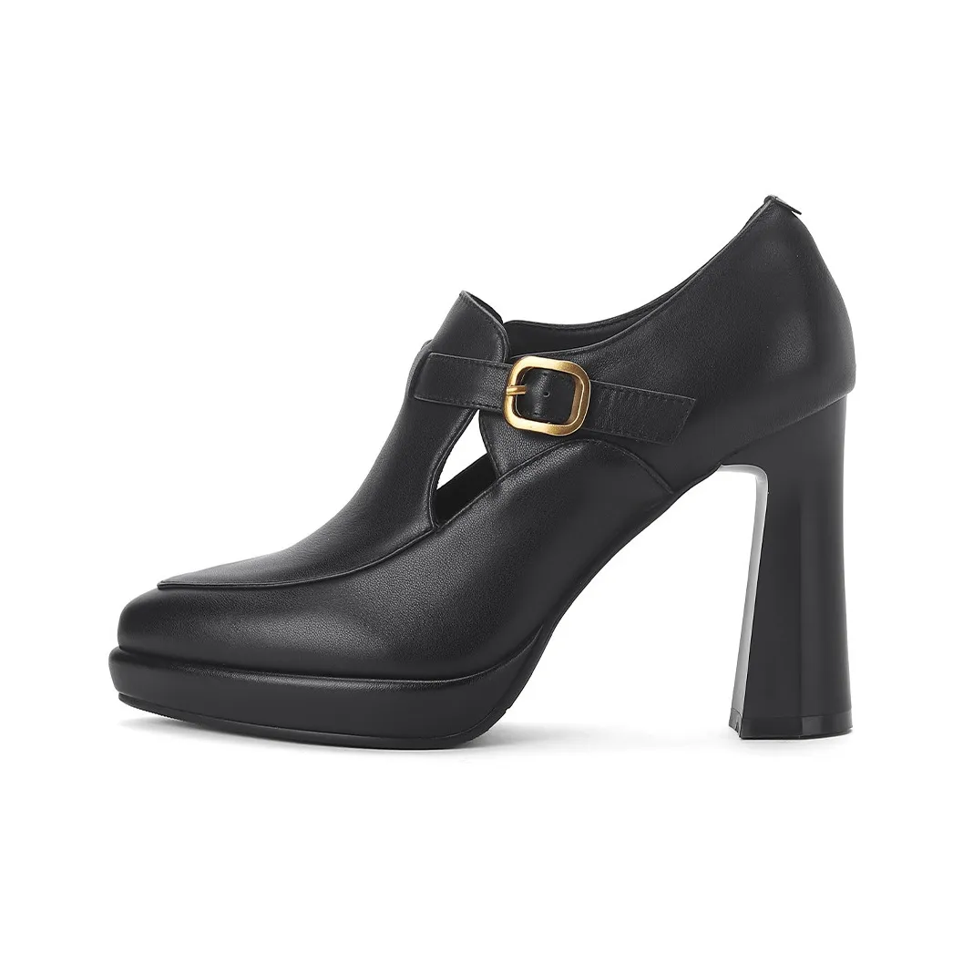 PIERCE GENTRY Chunky Heel High Heels 10cm Women's