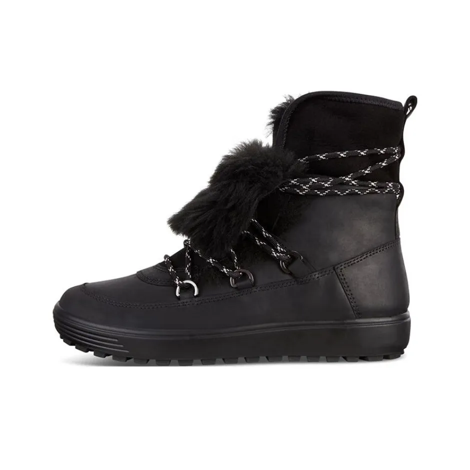 Ecco Термические противоскользящие ботинки Ankle длины (размер в длину) Сноубутсы Женские Черные