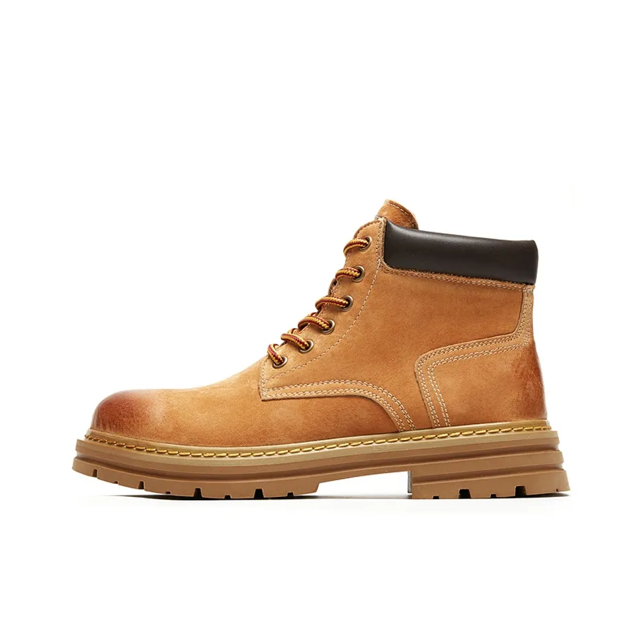 TINMUU Короткий ботинок Martin мужской желтый