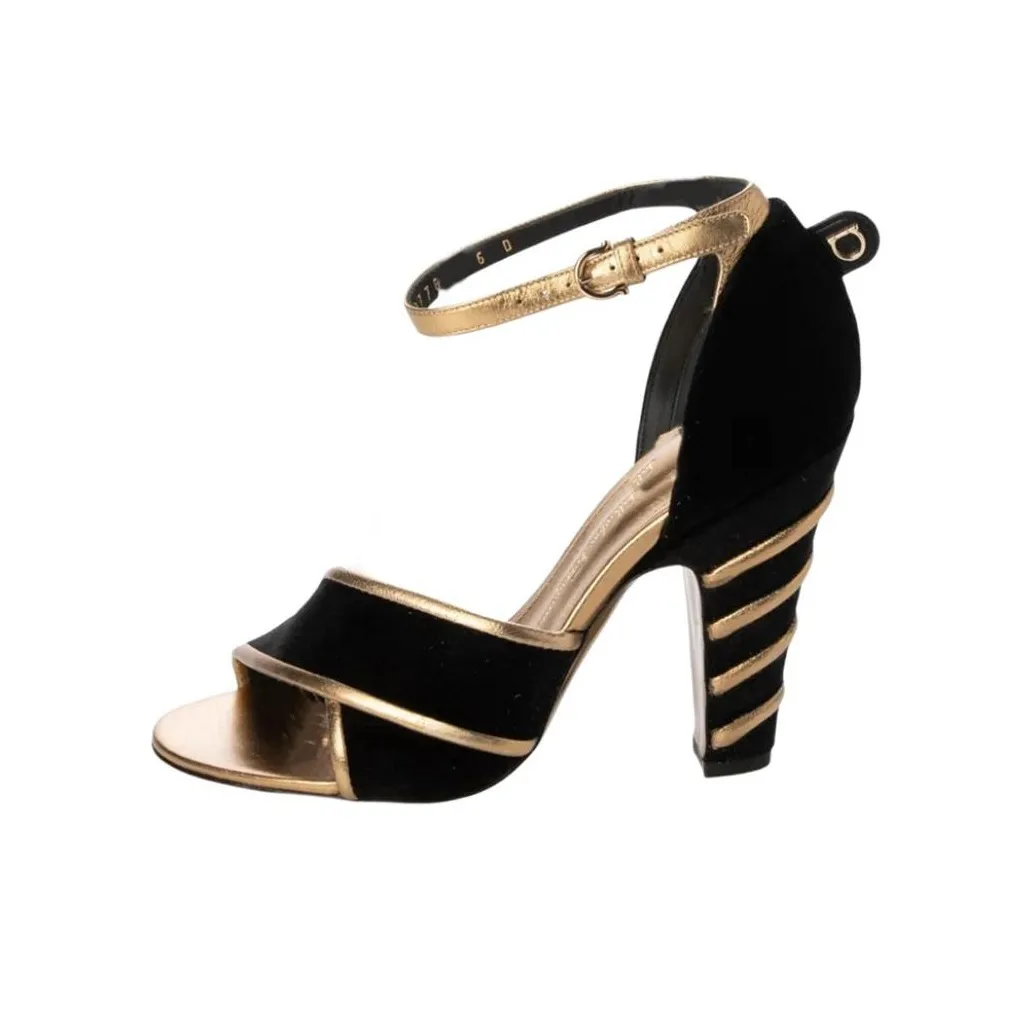 FERRAGAMO Salvatore One Strap Sandals 10cm Women's Black