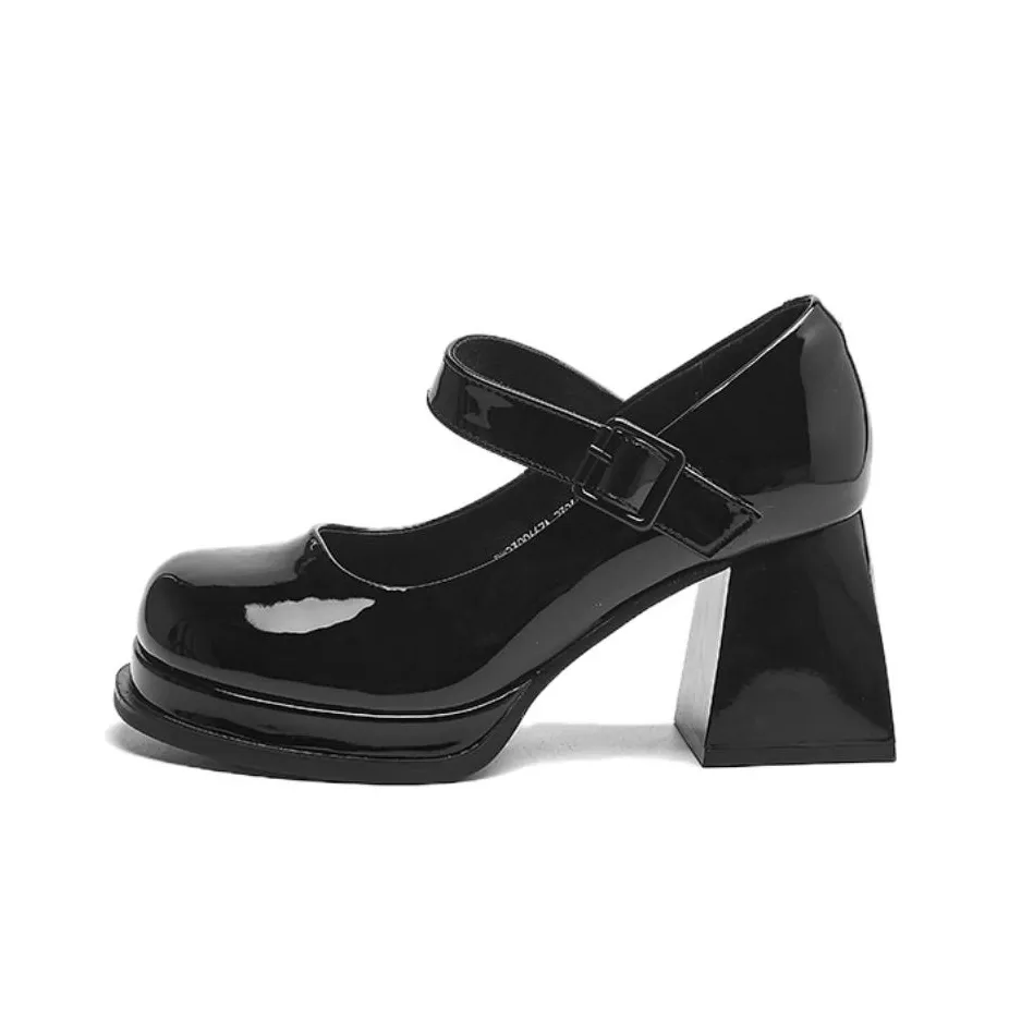 DUSTO Chunky Heel High Heels 7.5cm Women's