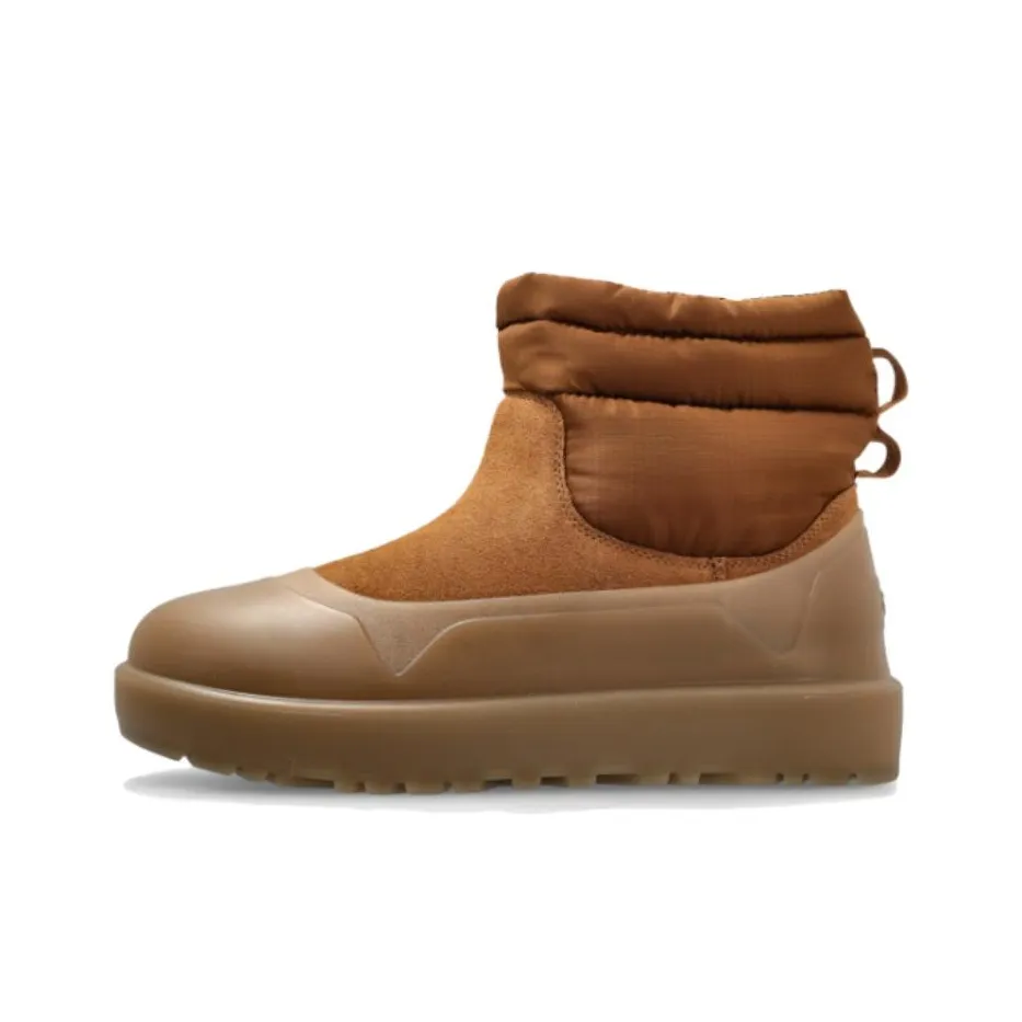 UGG CLASSIC MINI MOD Водонепроницаемый Короткий Снегобут Мужской Коричневый