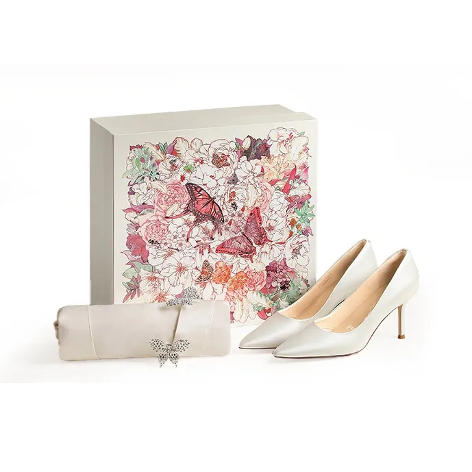 7or9 Sorrowful Snow Like First Sight Wedding Shoes Box Slim Heel High Heels Women's White
