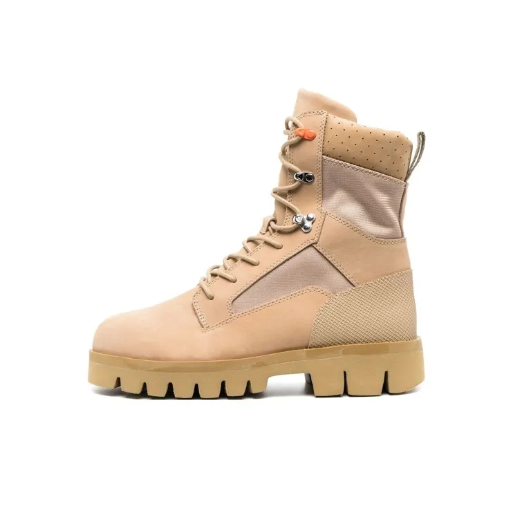 HERON PRESTON Military Lace-Up Boot Beige