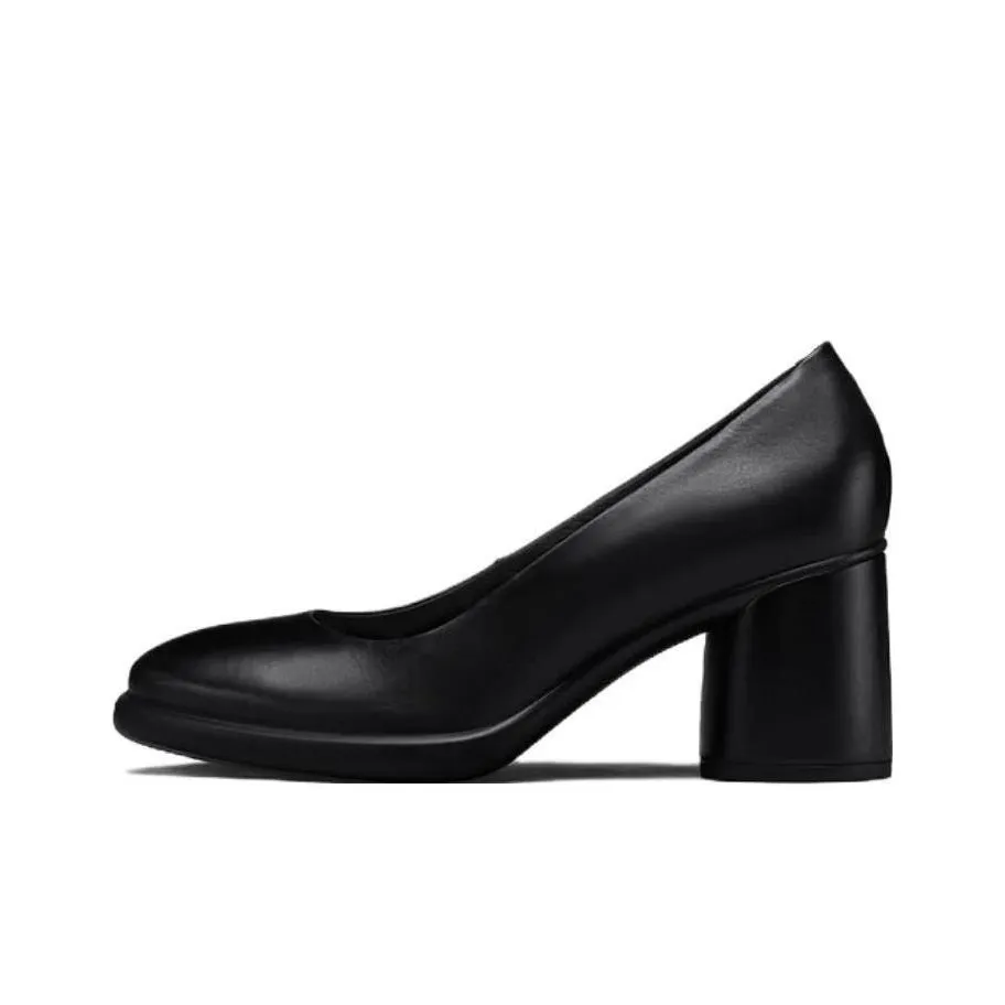 Ecco Грубый каблук Высокие каблуки 7 см Женские Черный