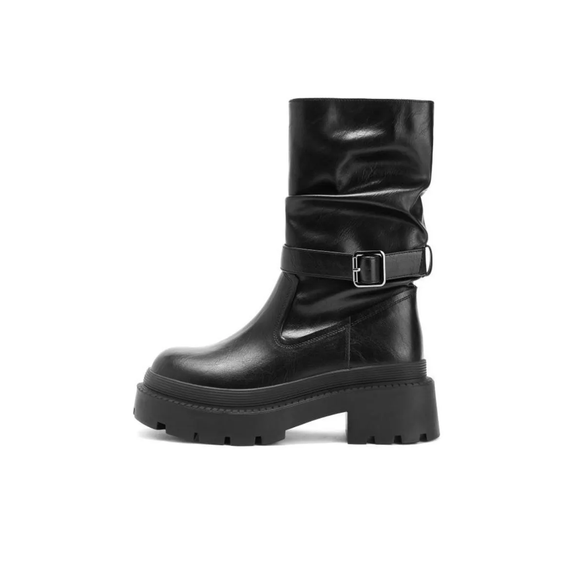 TOOMANYSHOES Байкер Hand Cropped Knee High Boots Женские