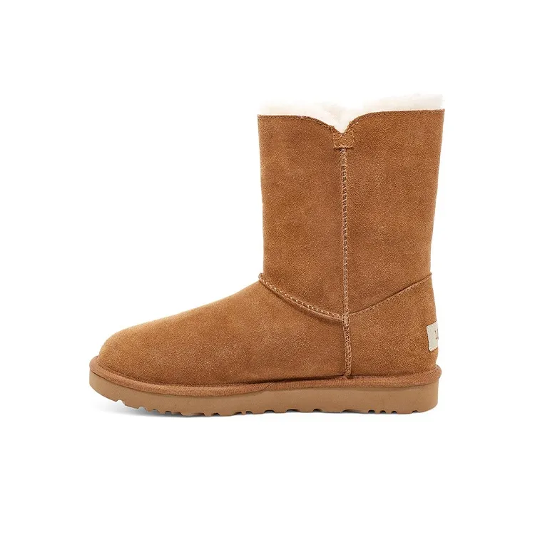 UGG Bailey Button UGG Charm Metallic Alphabet Version Fleece Lined Brown Women's
