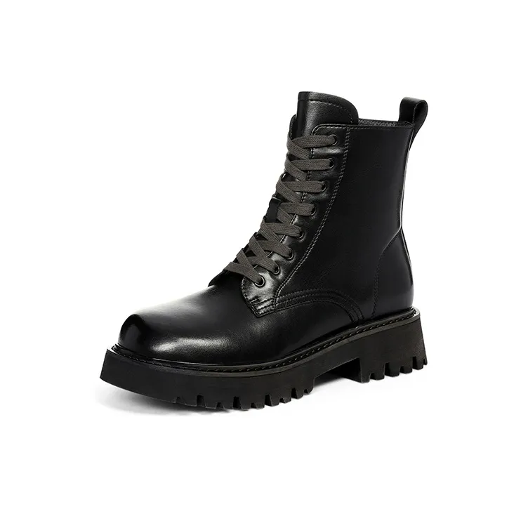 ELLE Короткий MID Голень Мартин Ботинок 4,5 см Женские