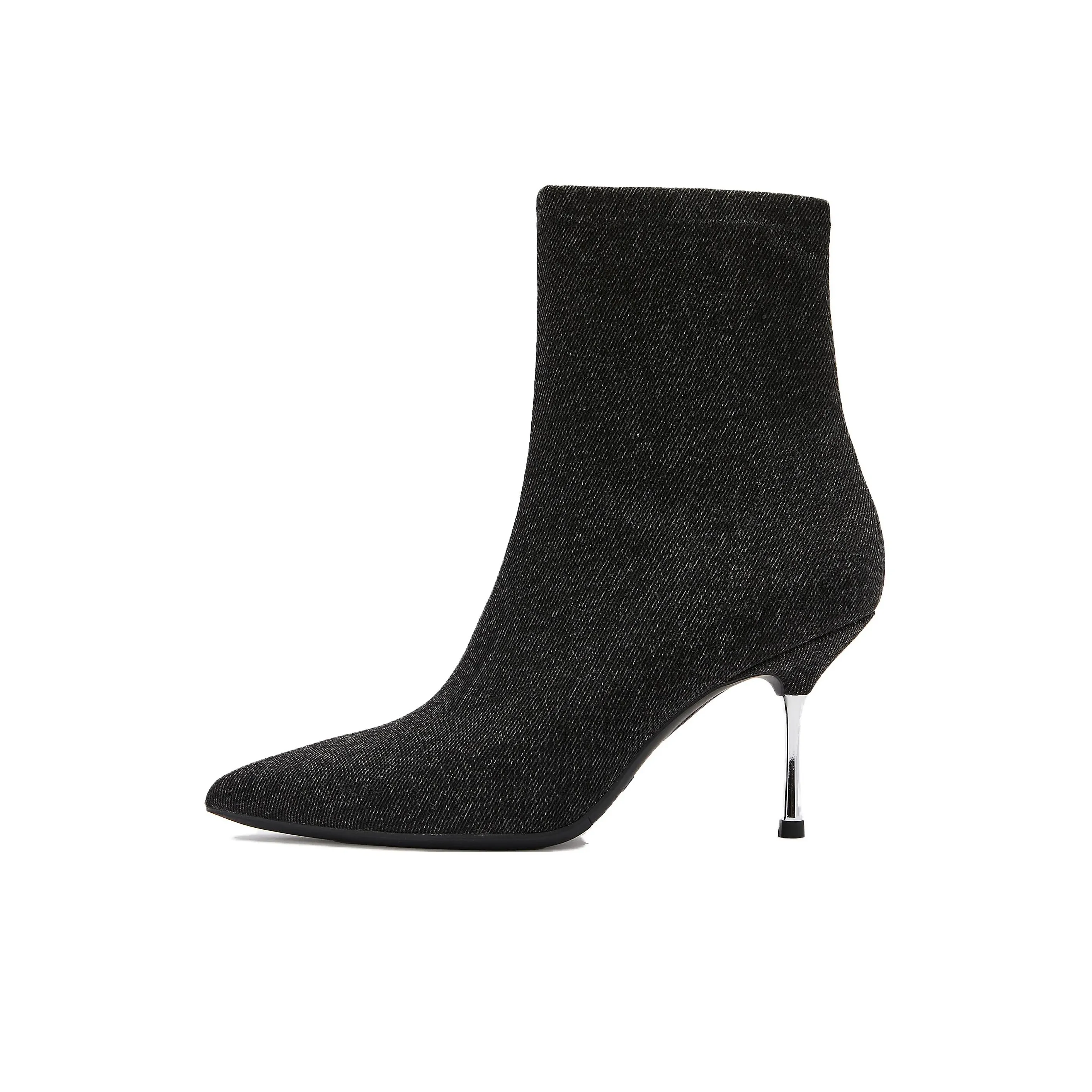 Staccato Ankle Boots 8cm Women's Denim Black