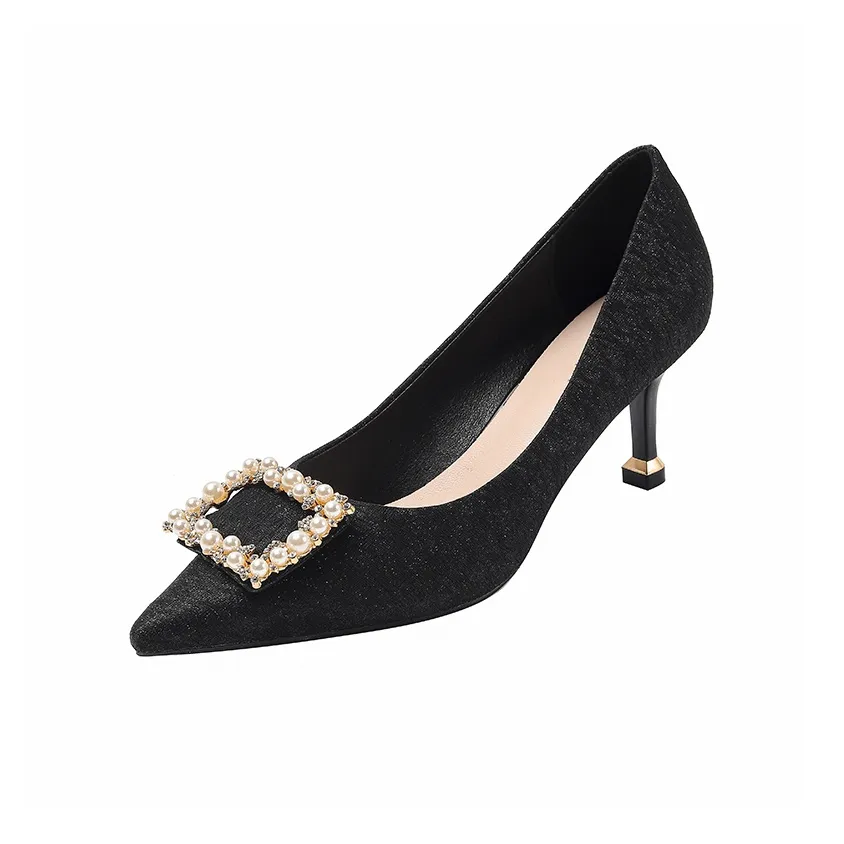 Qiandongmeili Узкий каблук Высокие каблуки 6 см Женские