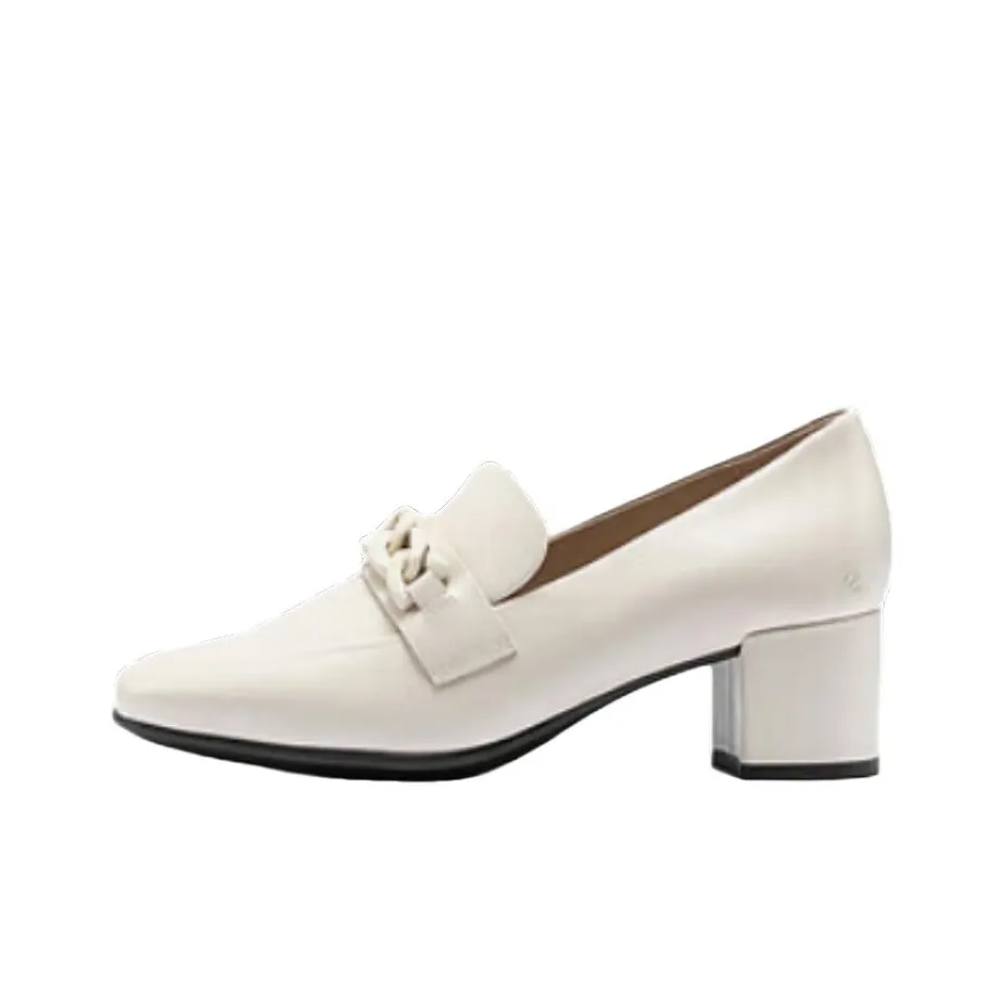 Ecco Грубый каблук Высокие каблуки 6,5 см Женские Белые