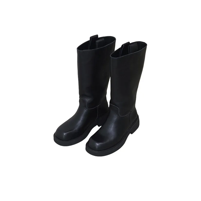 Mooreyu Atelier Колено Высокие сапоги 4CM Женские Черный