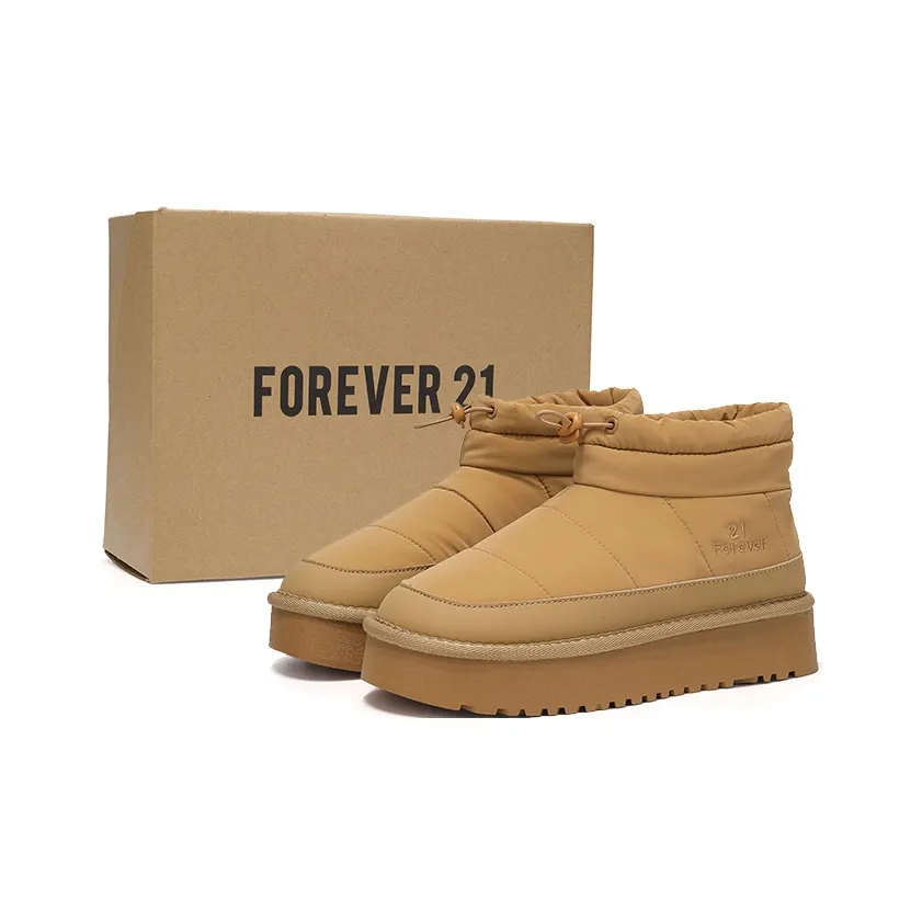 FOREVER 21 Термический Износостойкий Увеличивающий Высоту Противоскользящий Покрытие Короткие Снежные Ботинки Женские