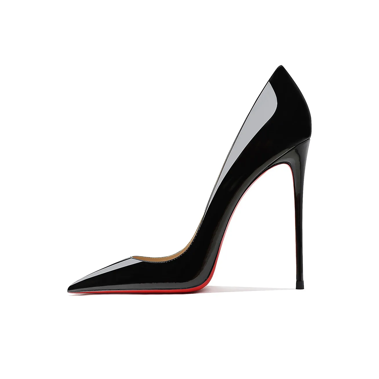 Ganxiaojie Slim Heel High Heels 6cm 7.5cm 9cm 10.5cm 12cm Women's Black