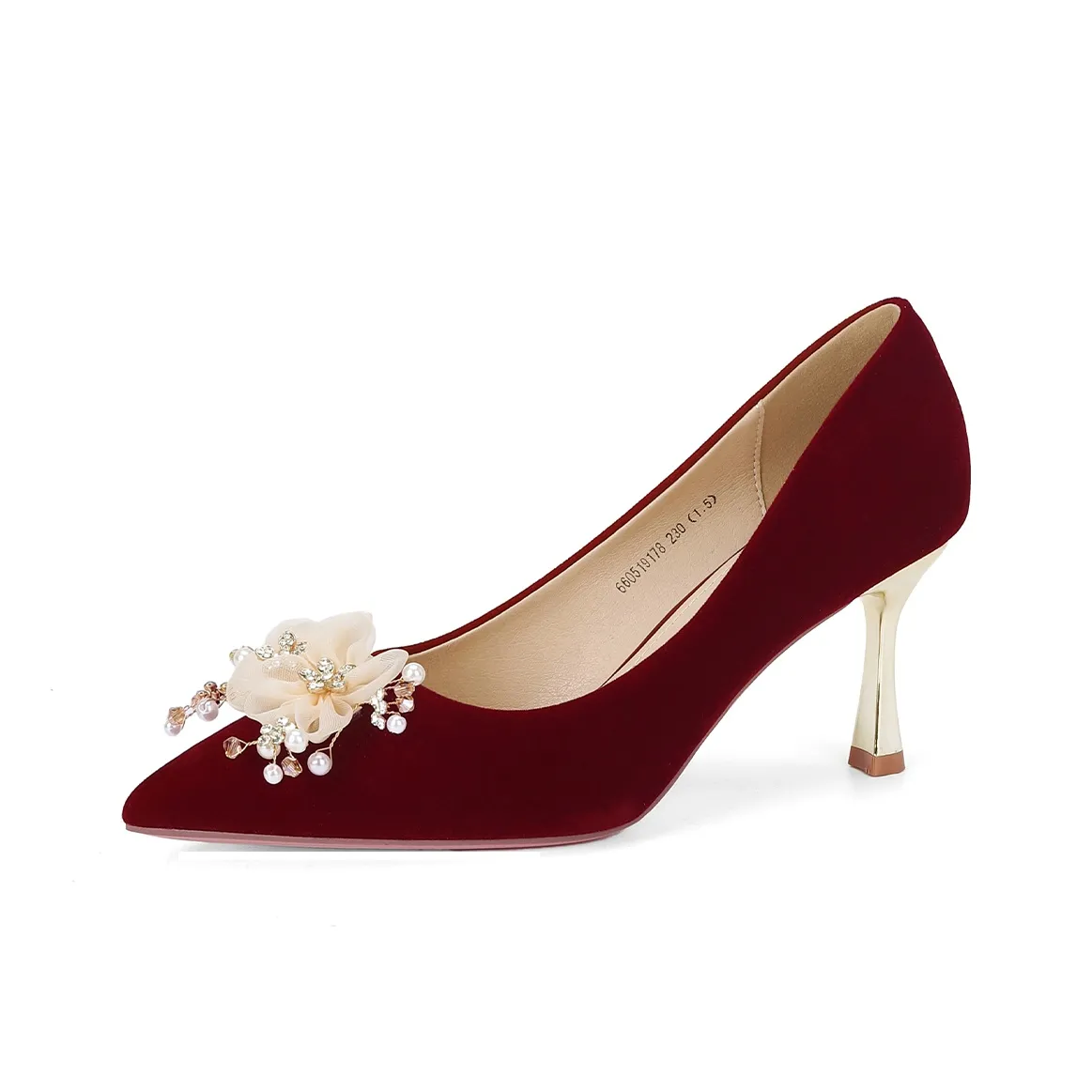 GEMEIQ Slim Heel High Heels 7.5cm Women's Red