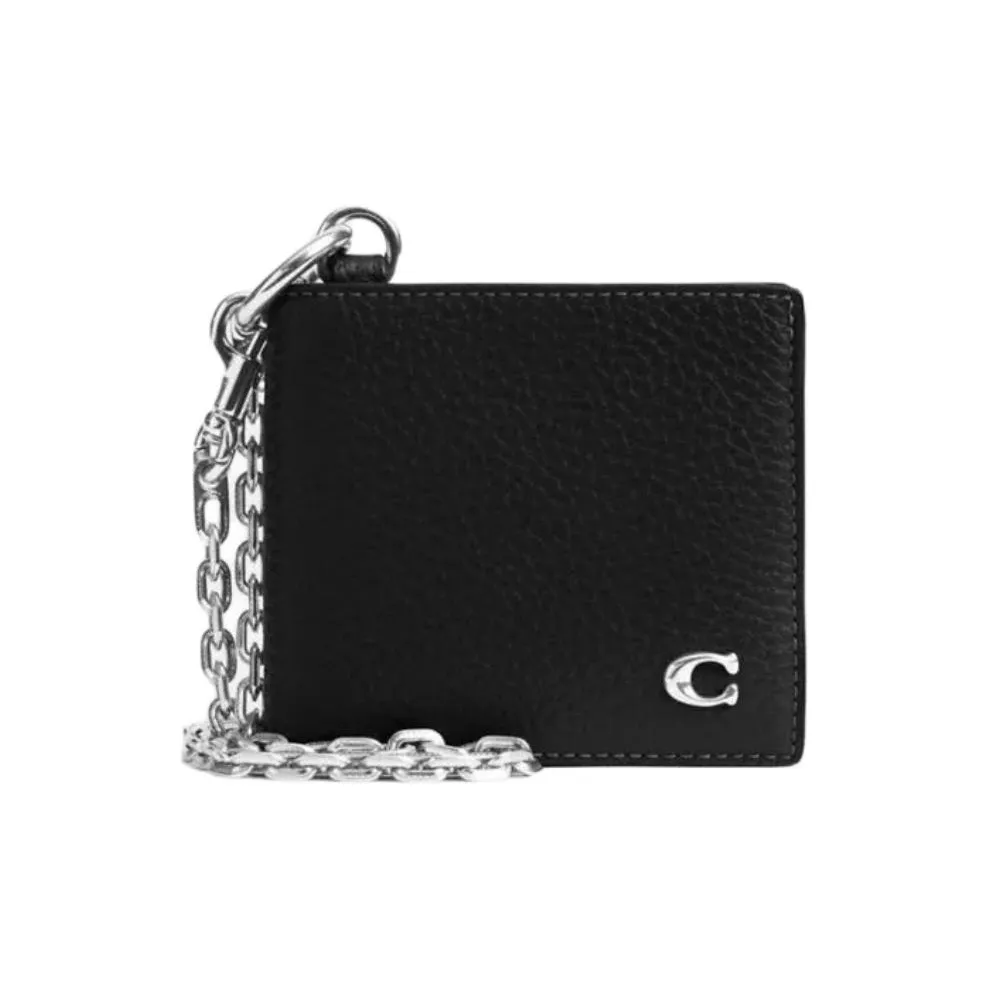 COACH Кошелек из коровьей кожи мини мужской черный