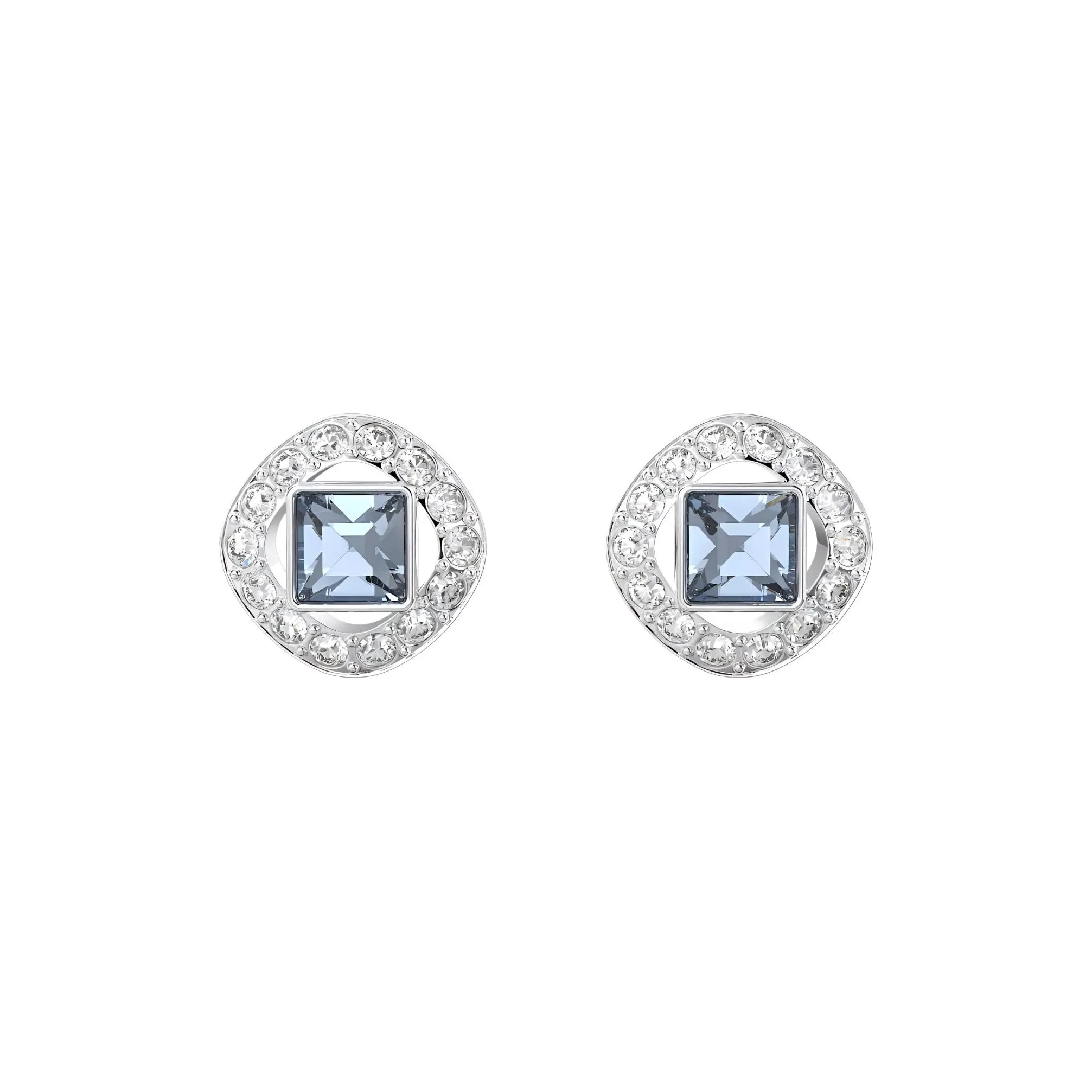 Swarovski Una Angelic Rhodium Plated Stud Earrings Women's
