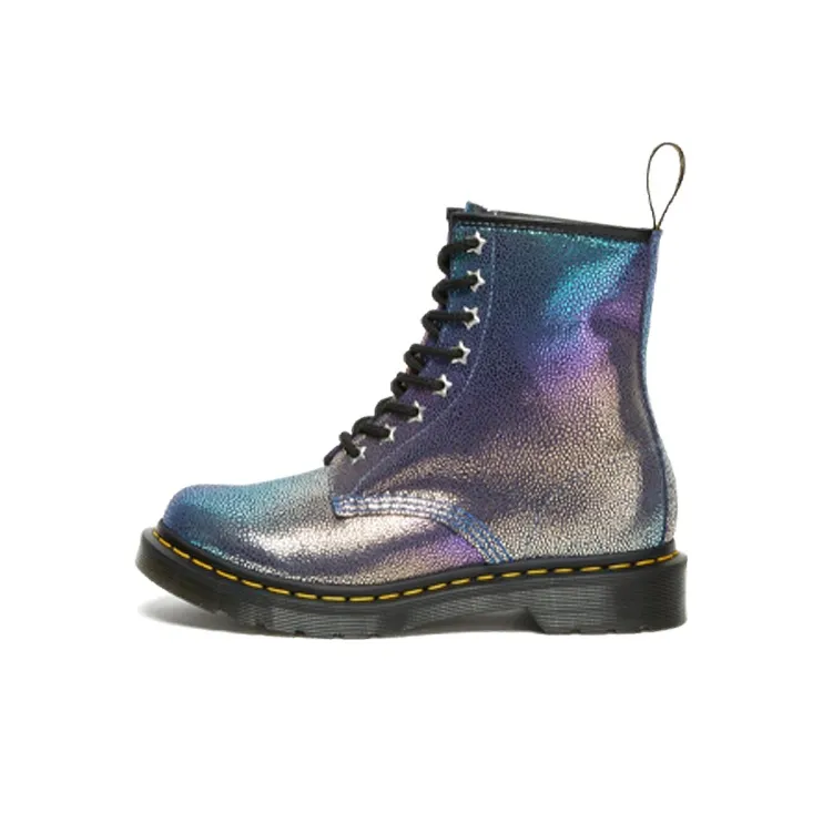 Dr.Martens 1460 Rainbow Ray Suede Lace Up boots platform 'Purple' Women's
