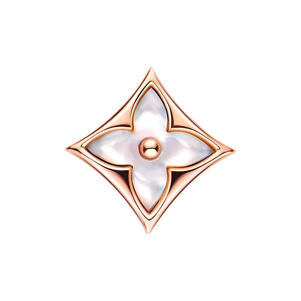 LOUIS VUITTON Color Blossom Star Ear Stud Pink Gold And White Mother-of-Pearl - Per Unit