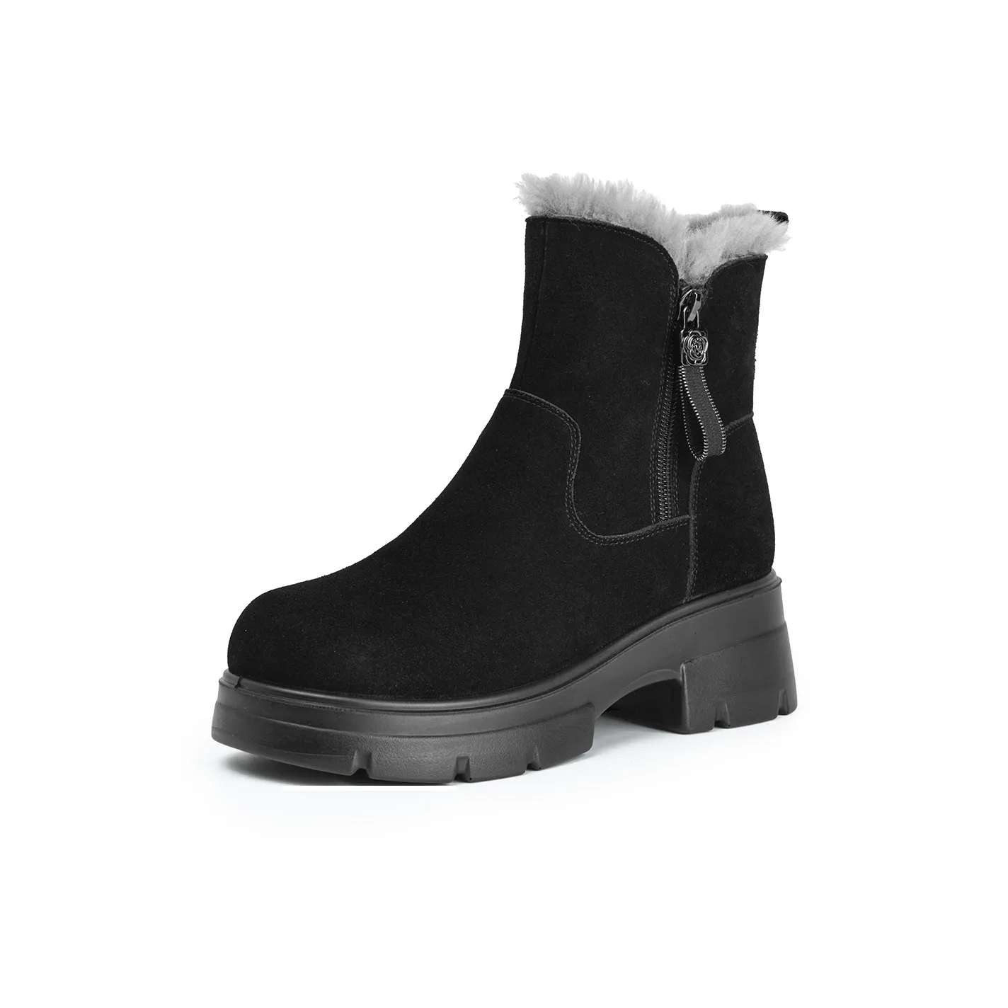 AOKANG Термический Устойчивый к истиранию Увеличивающий высоту Короткий Снегокат Женские Черный